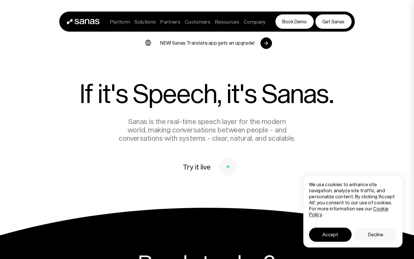 Sanas Homepage