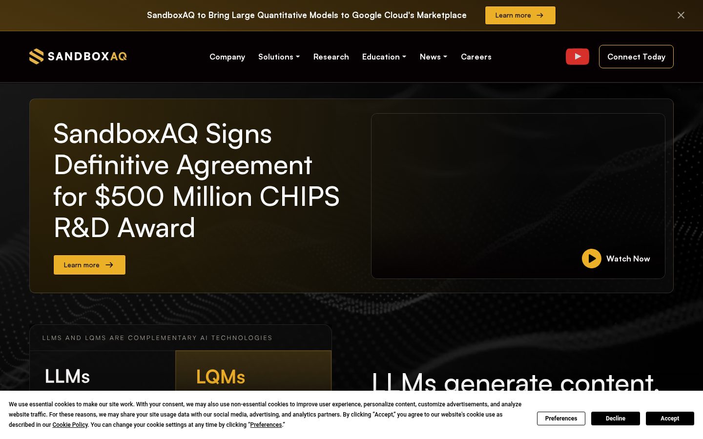 SandboxAQ Homepage