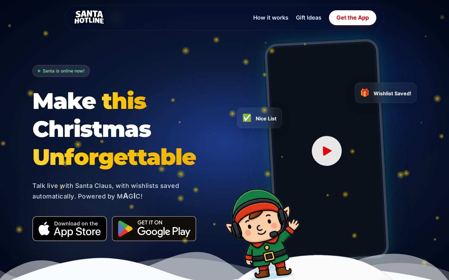 Santa Hotline Homepage