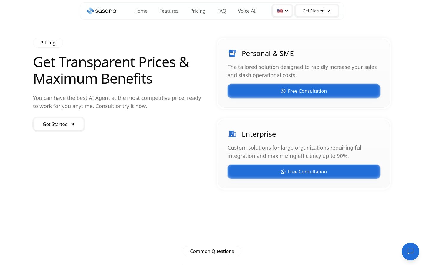 Sasana AI Pricing