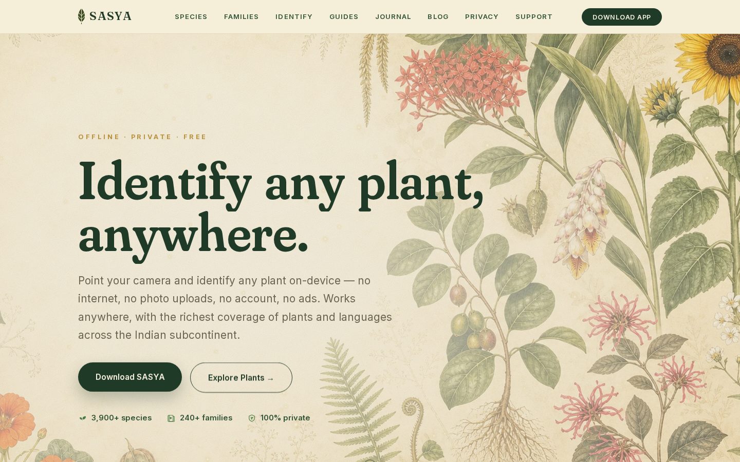 SASYA Homepage