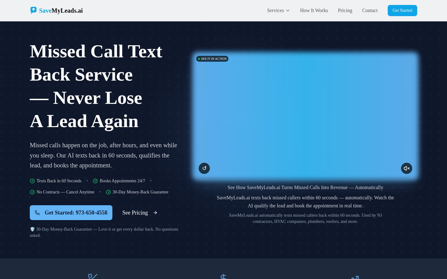 SaveMyLeads Homepage