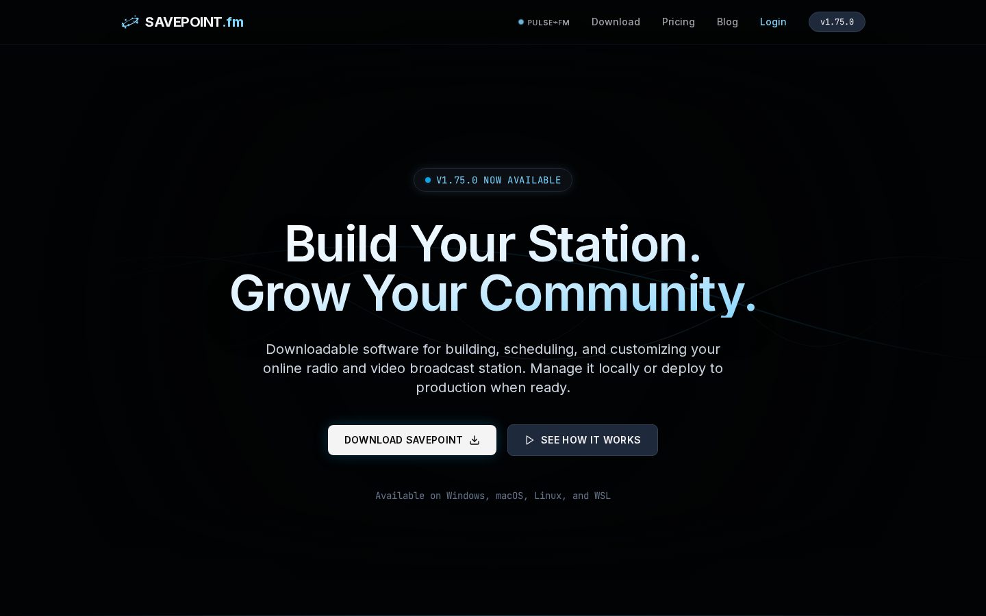 SavePoint Station Manager Homepage