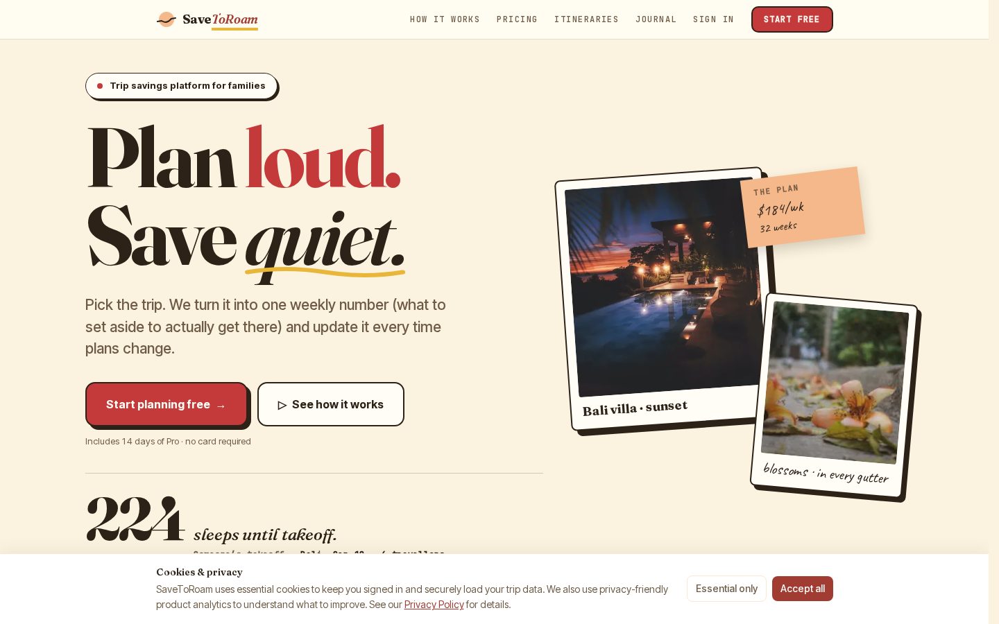 SaveToRoam Homepage