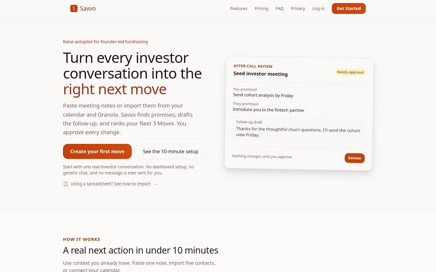 Savvo Homepage