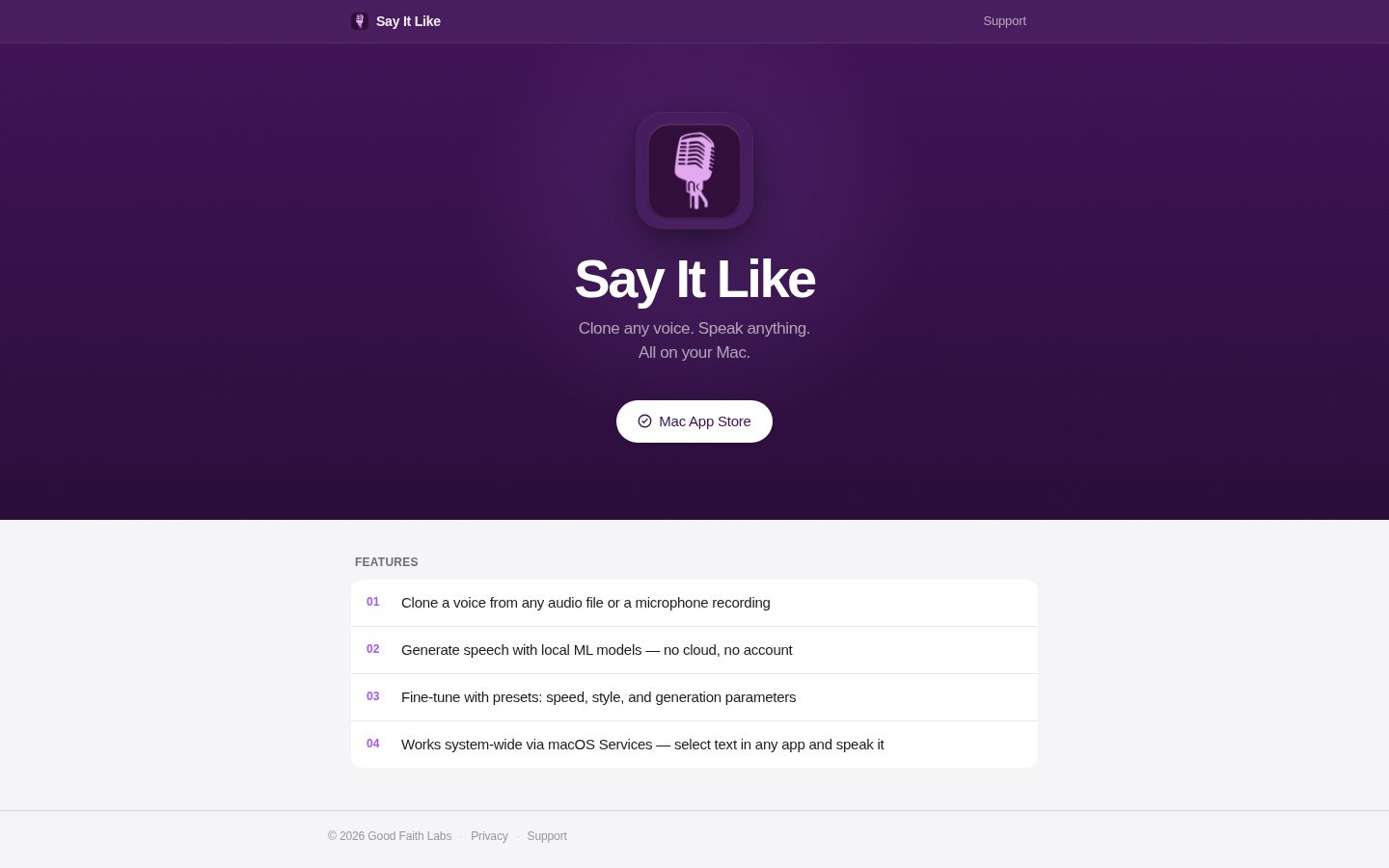 Say It Like Homepage