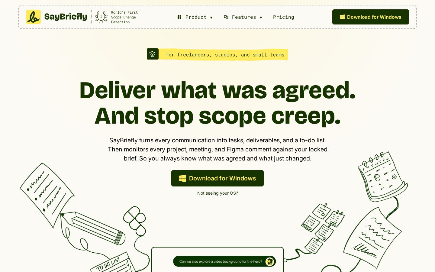 SayBriefly Homepage