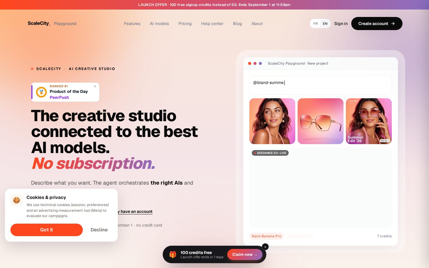 ScaleCity Playground Homepage