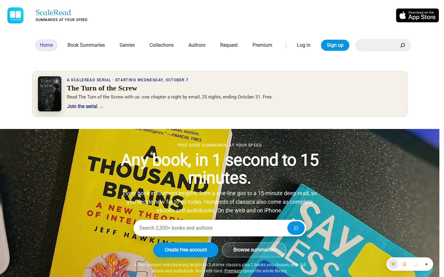 ScaleRead Homepage