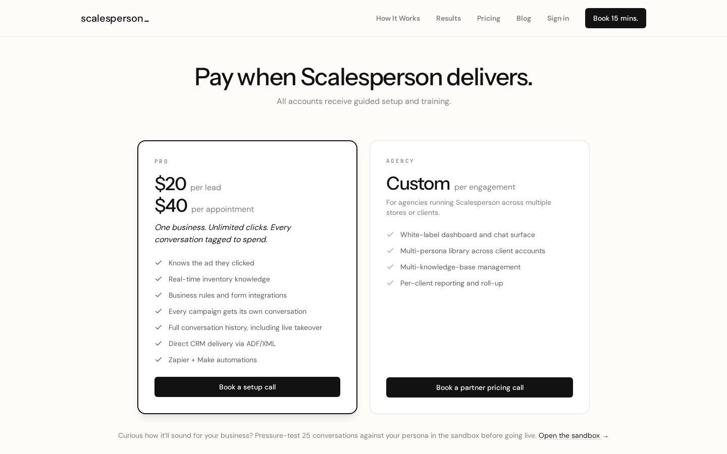 Scalesperson Pricing