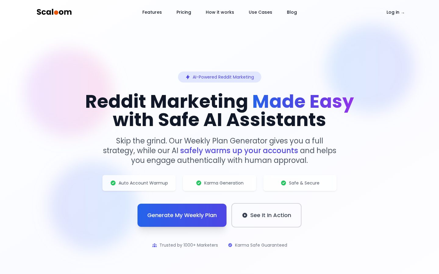 Scaloom AI Homepage