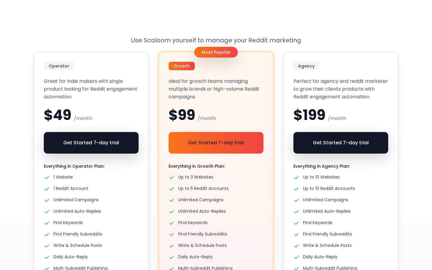 Scaloom AI Pricing