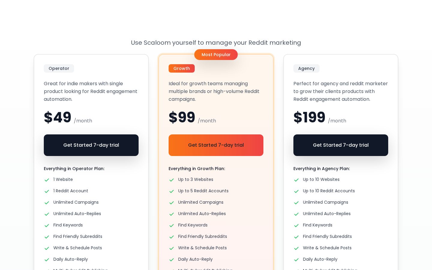 Scaloom Pricing