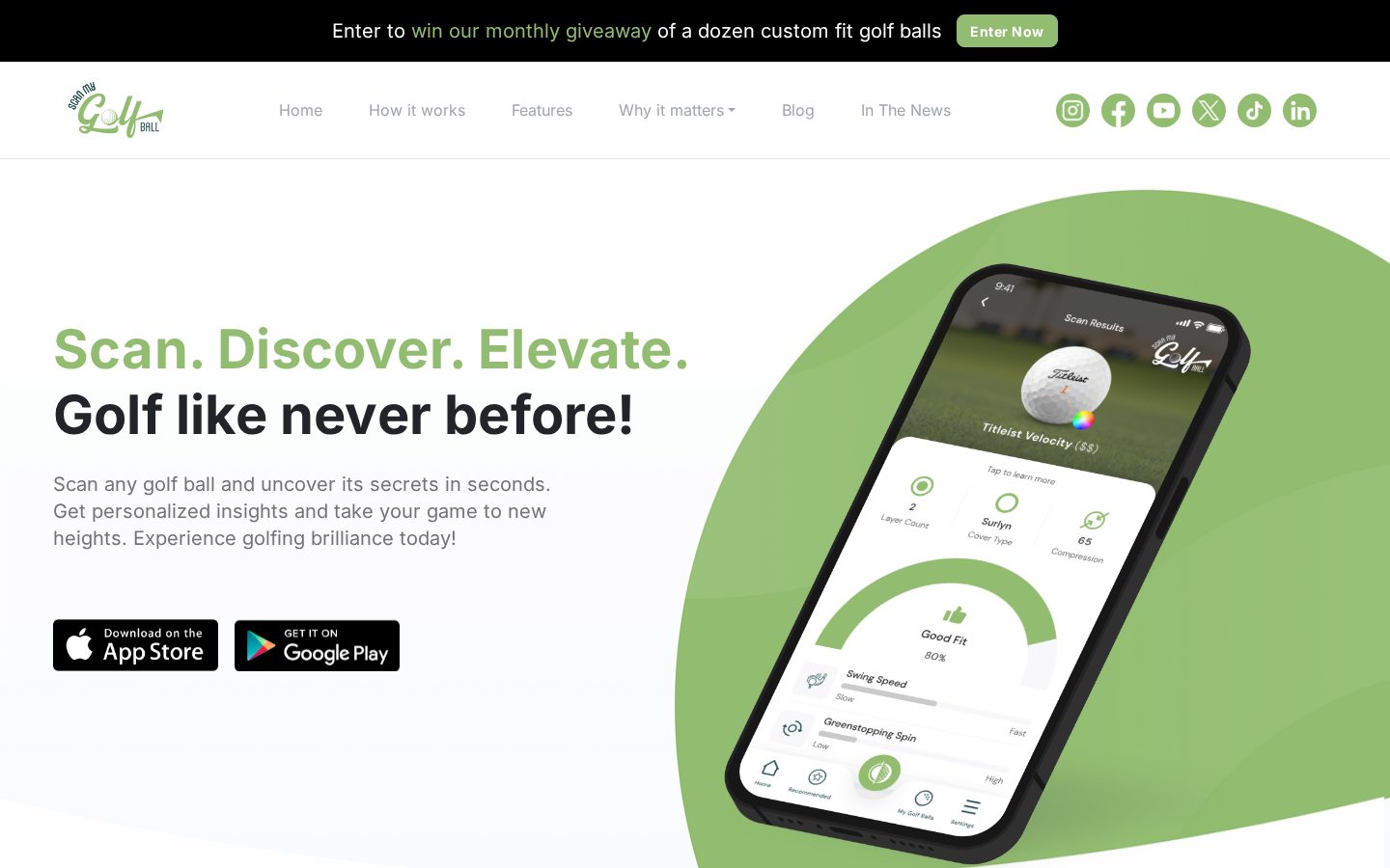 Scan My Golf Ball Homepage