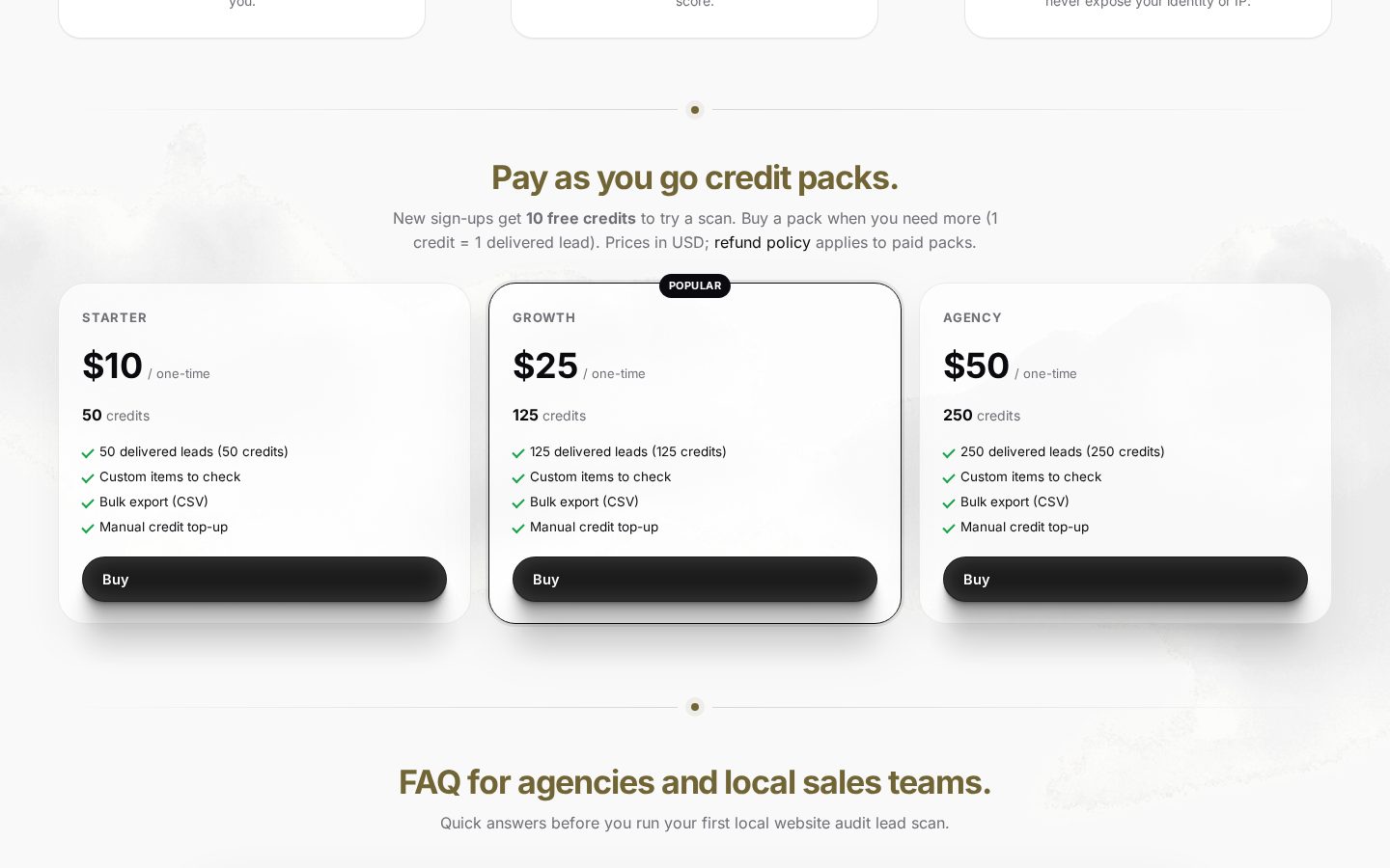 ScanForLeads Pricing