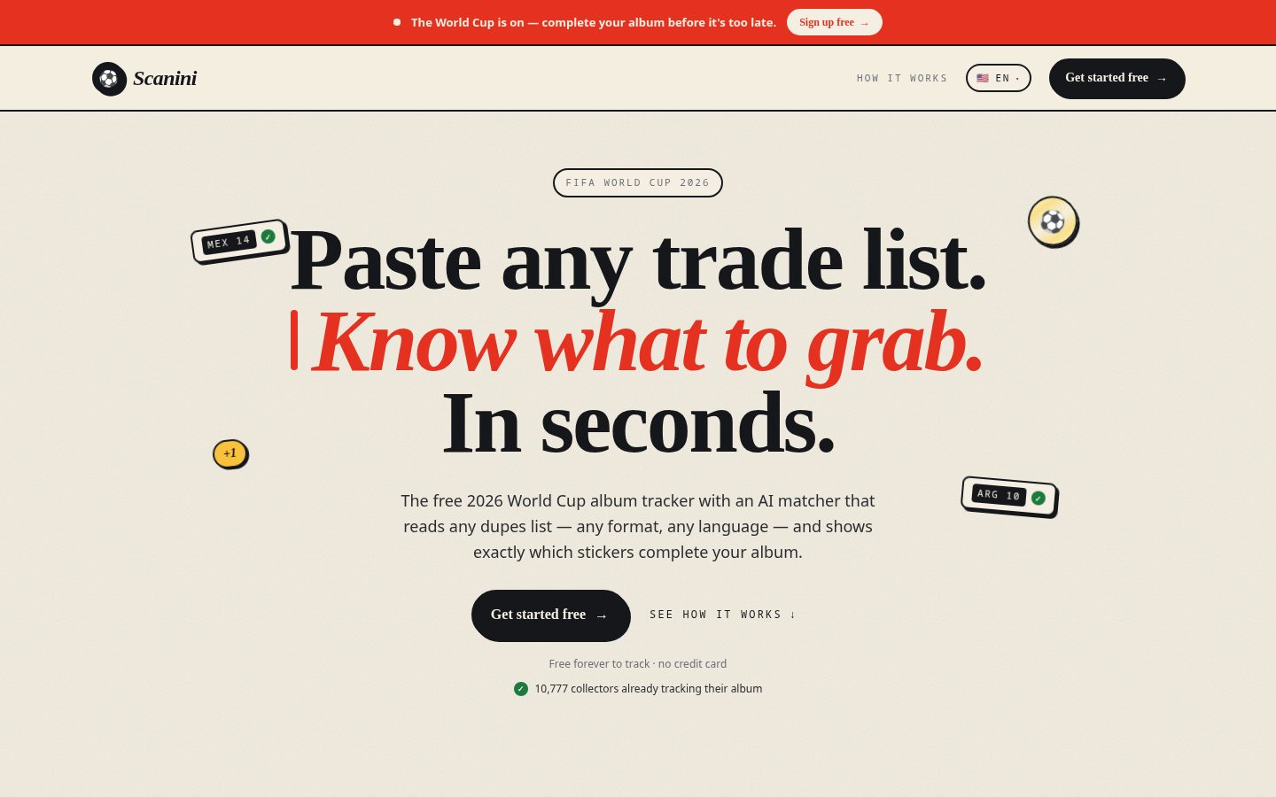 Scanini Homepage