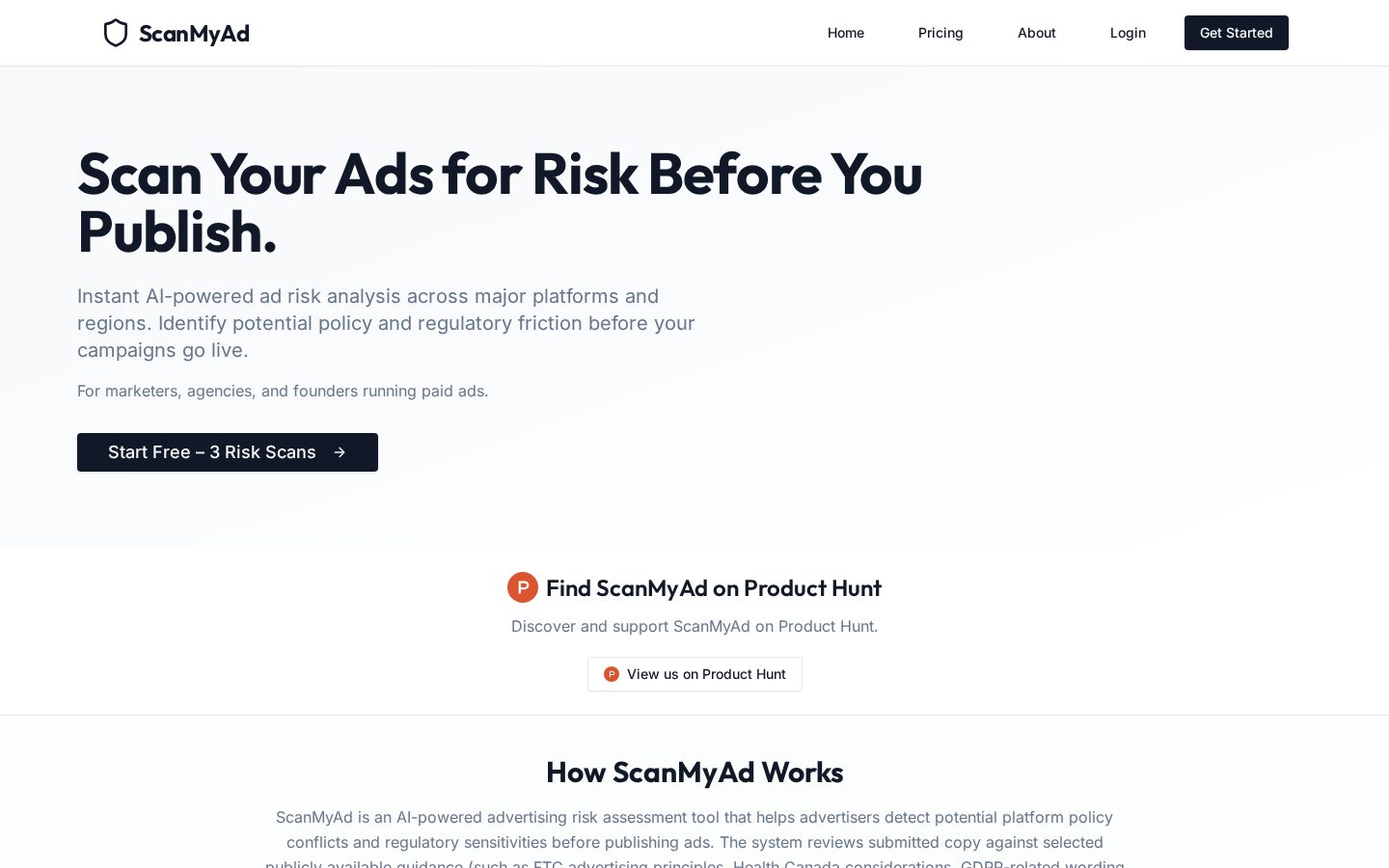 ScanMyAd Homepage