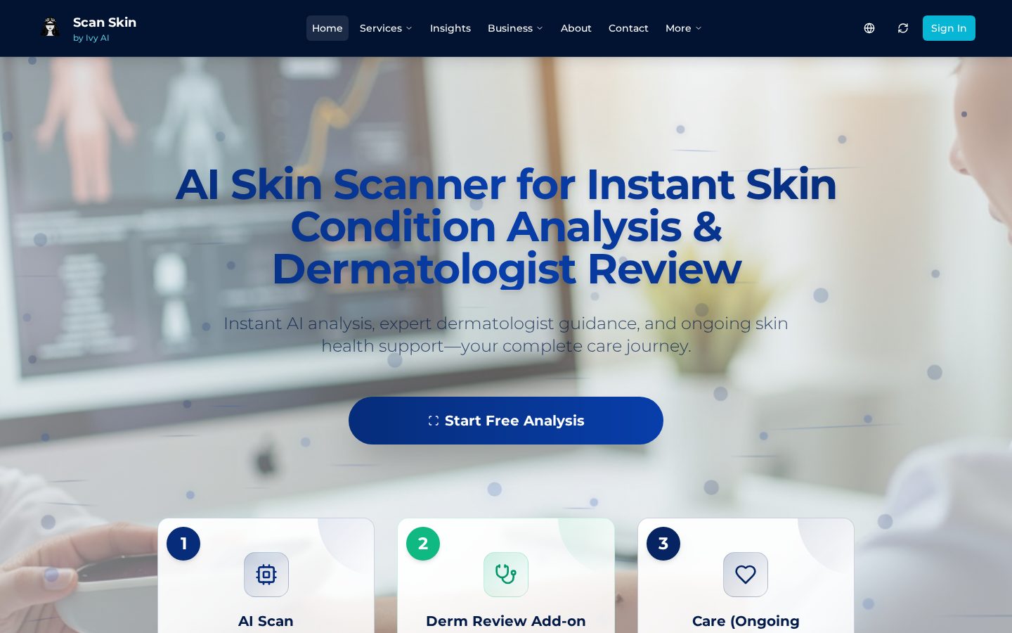 ScanSkinAI Homepage