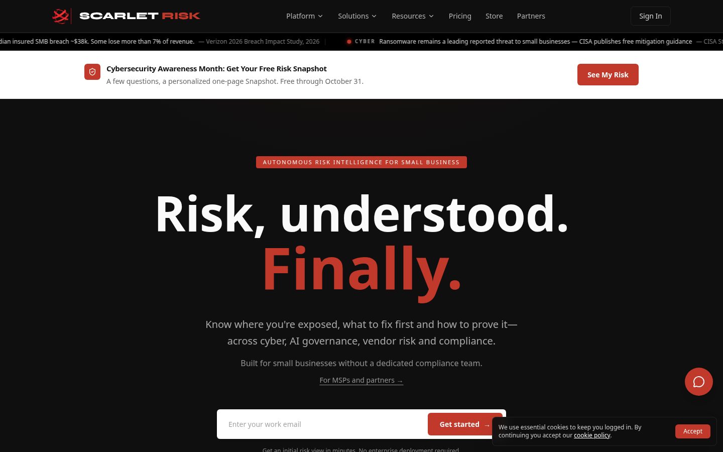 Scarlet Risk Homepage