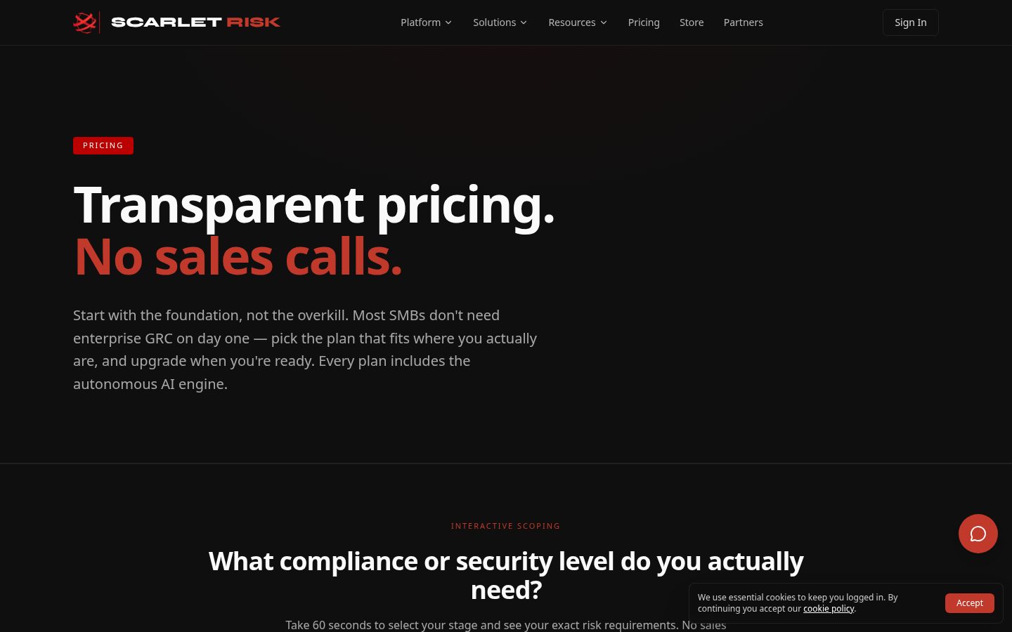 Scarlet Risk Pricing