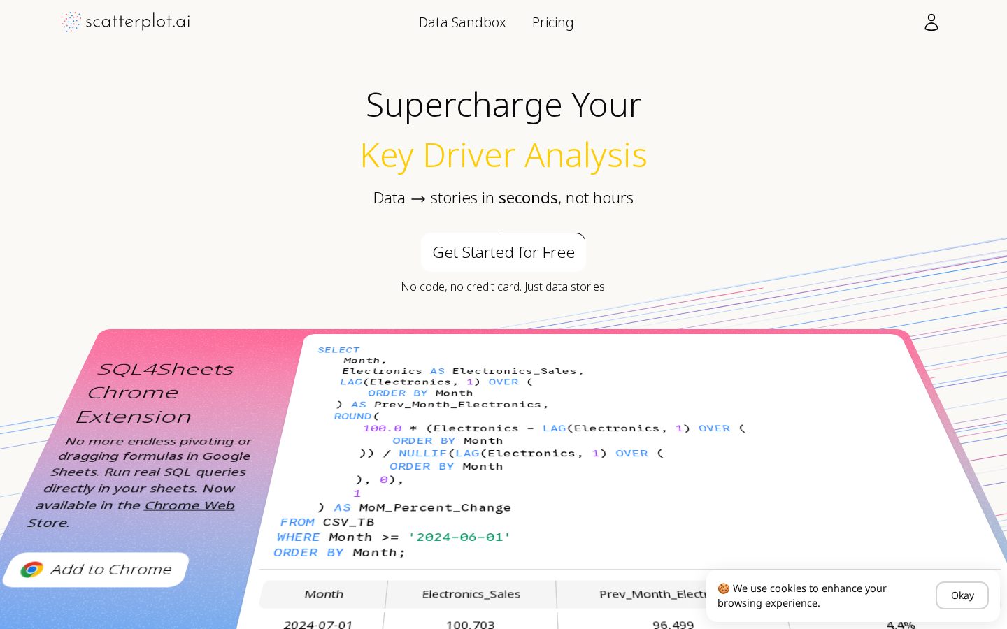 Scatterplot.ai Homepage