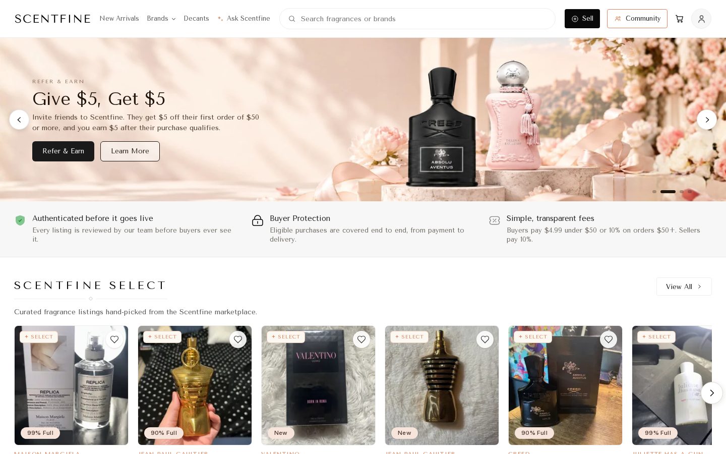Scentfine Homepage