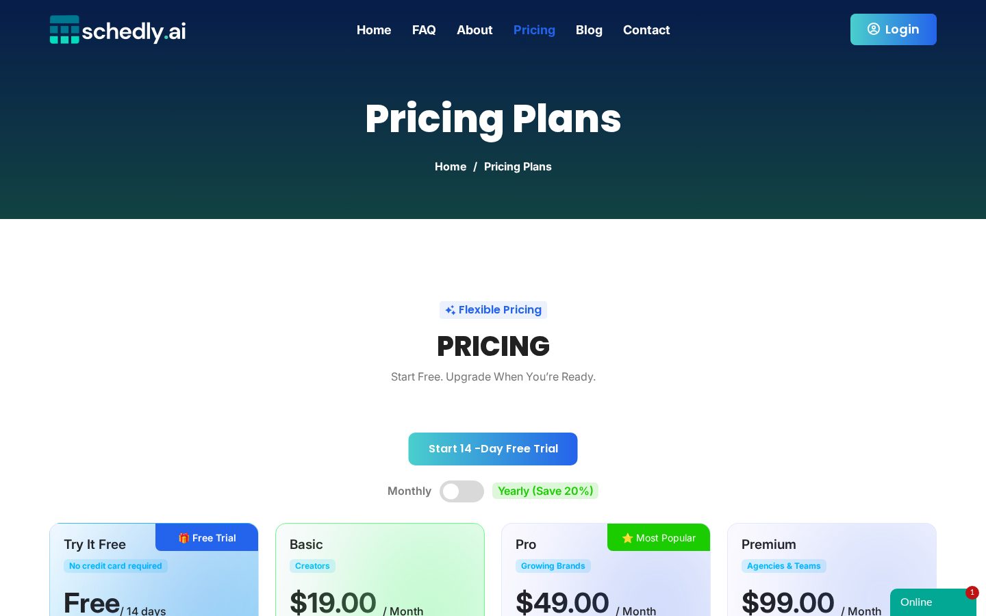 Schedly Pricing