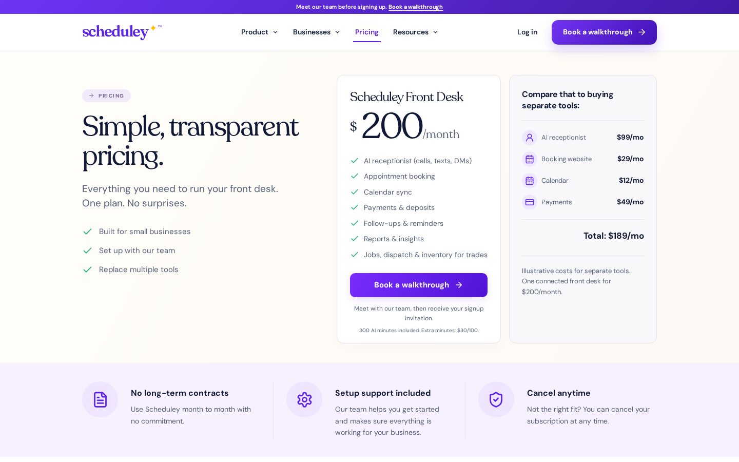 Scheduley Pricing