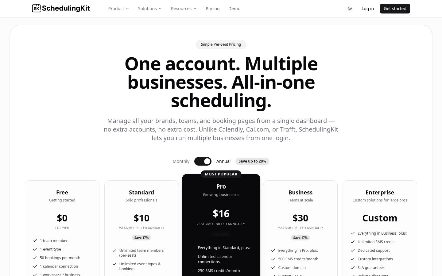 SchedulingKit Pricing