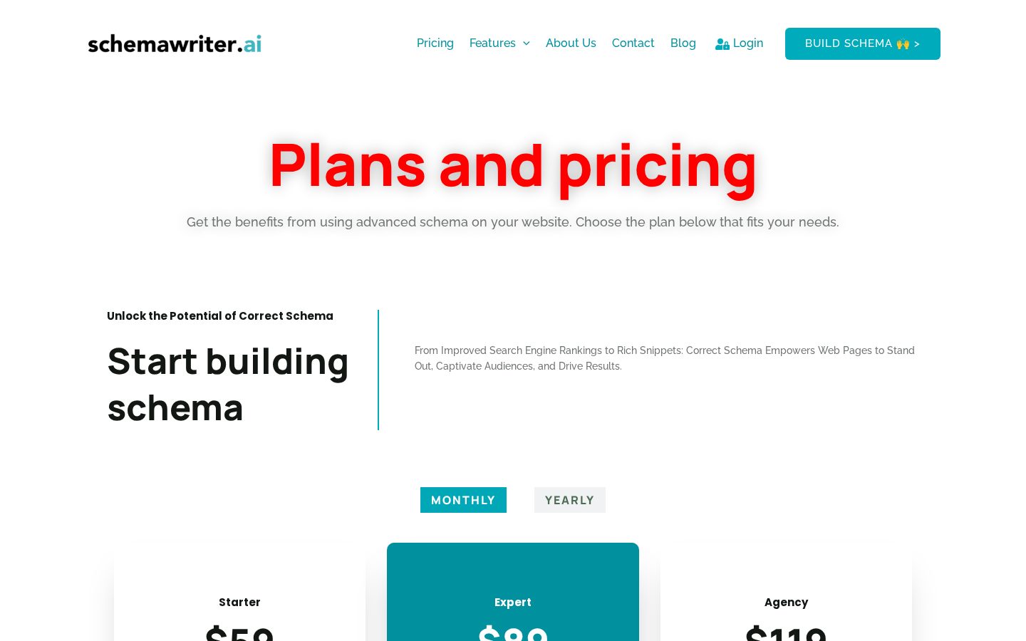 Schemawriter.ai Pricing