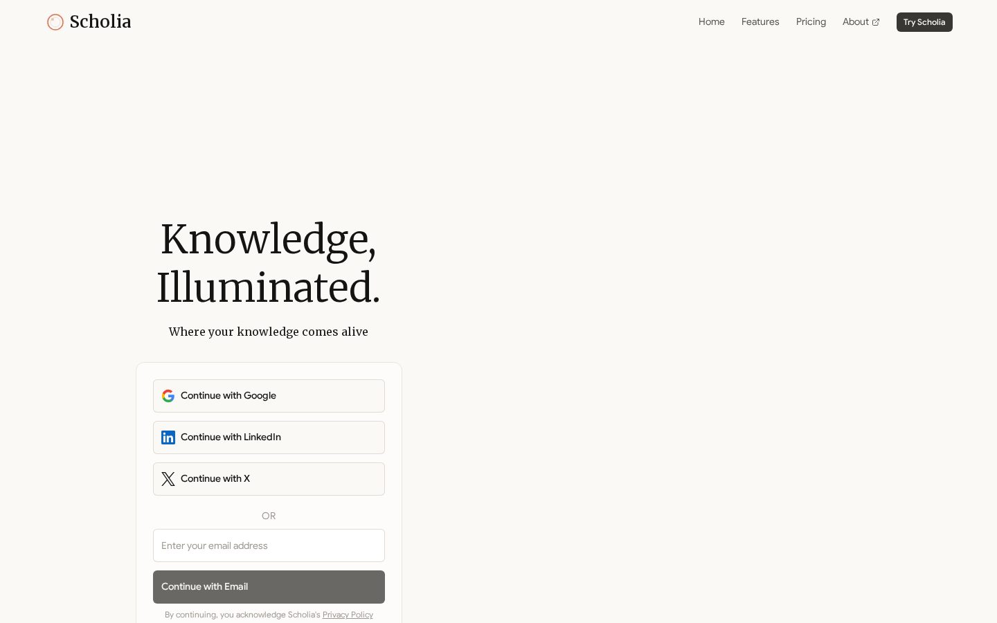 Scholia.me Homepage