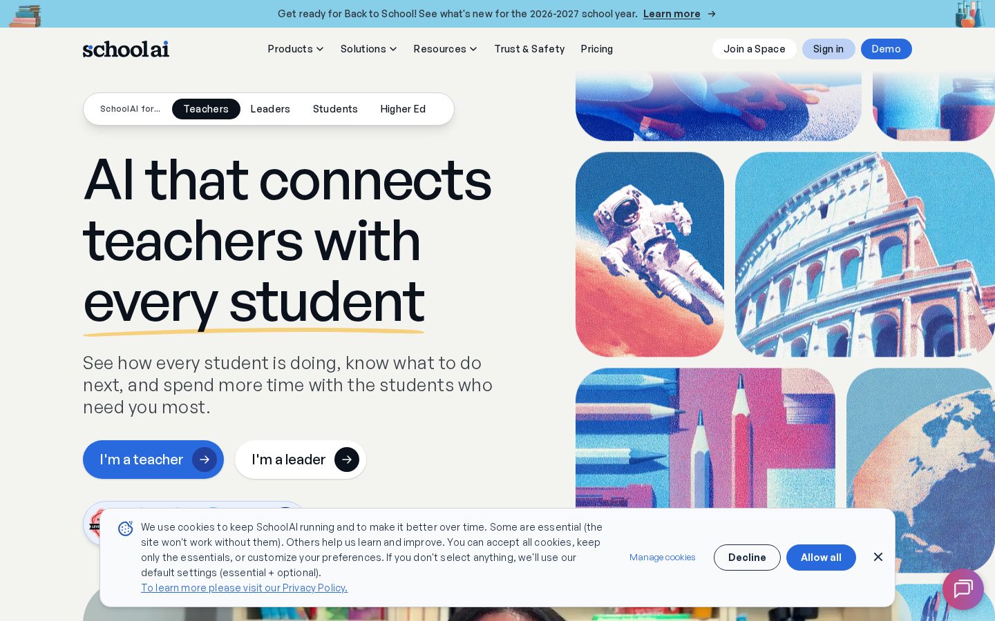 SchoolAI Homepage