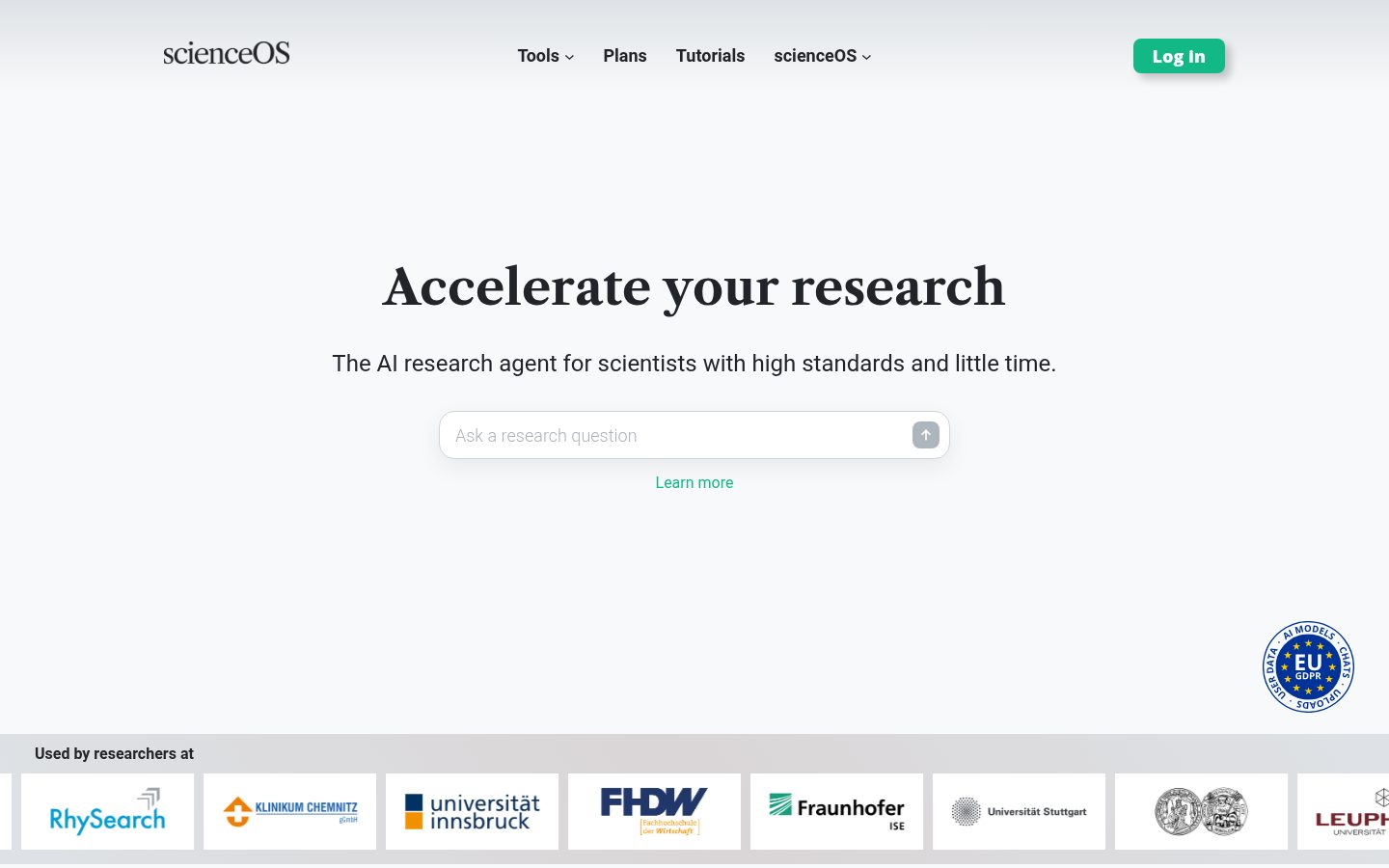 scienceOS Homepage