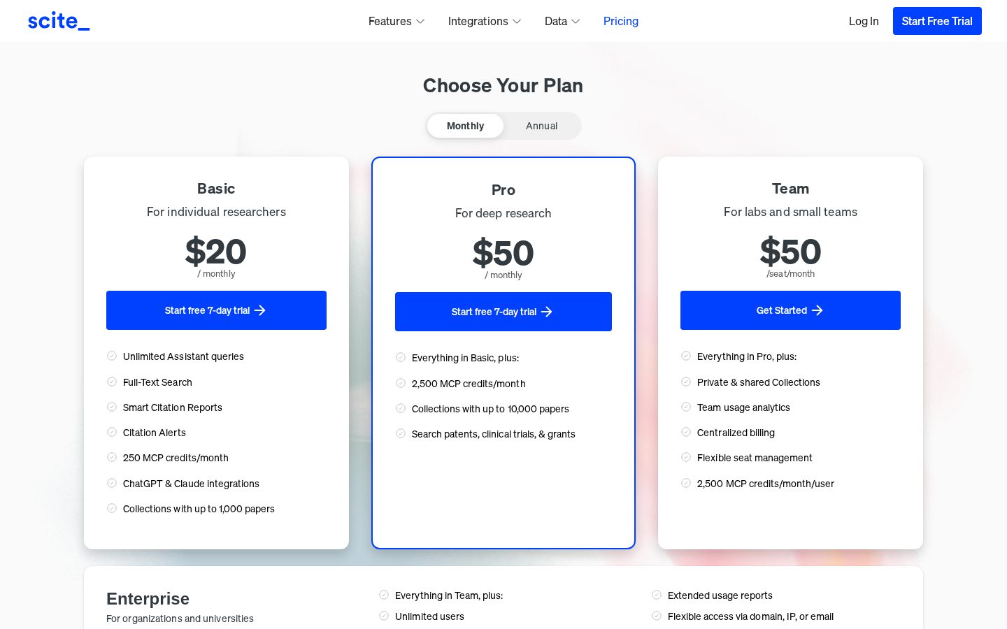 Scite AI Pricing
