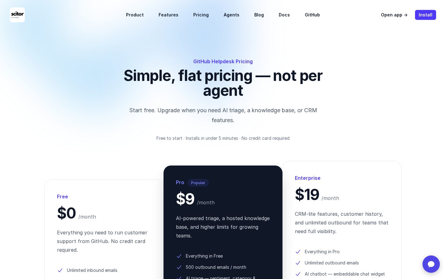 Scitor Pricing