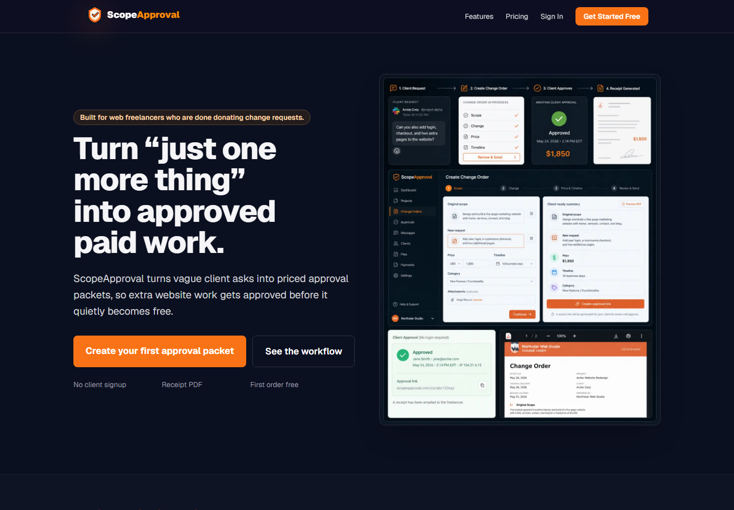 ScopeApproval homepage