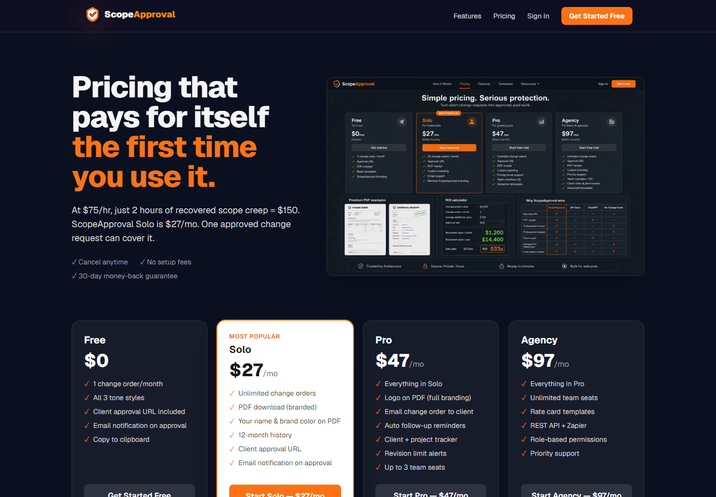 ScopeApproval pricing