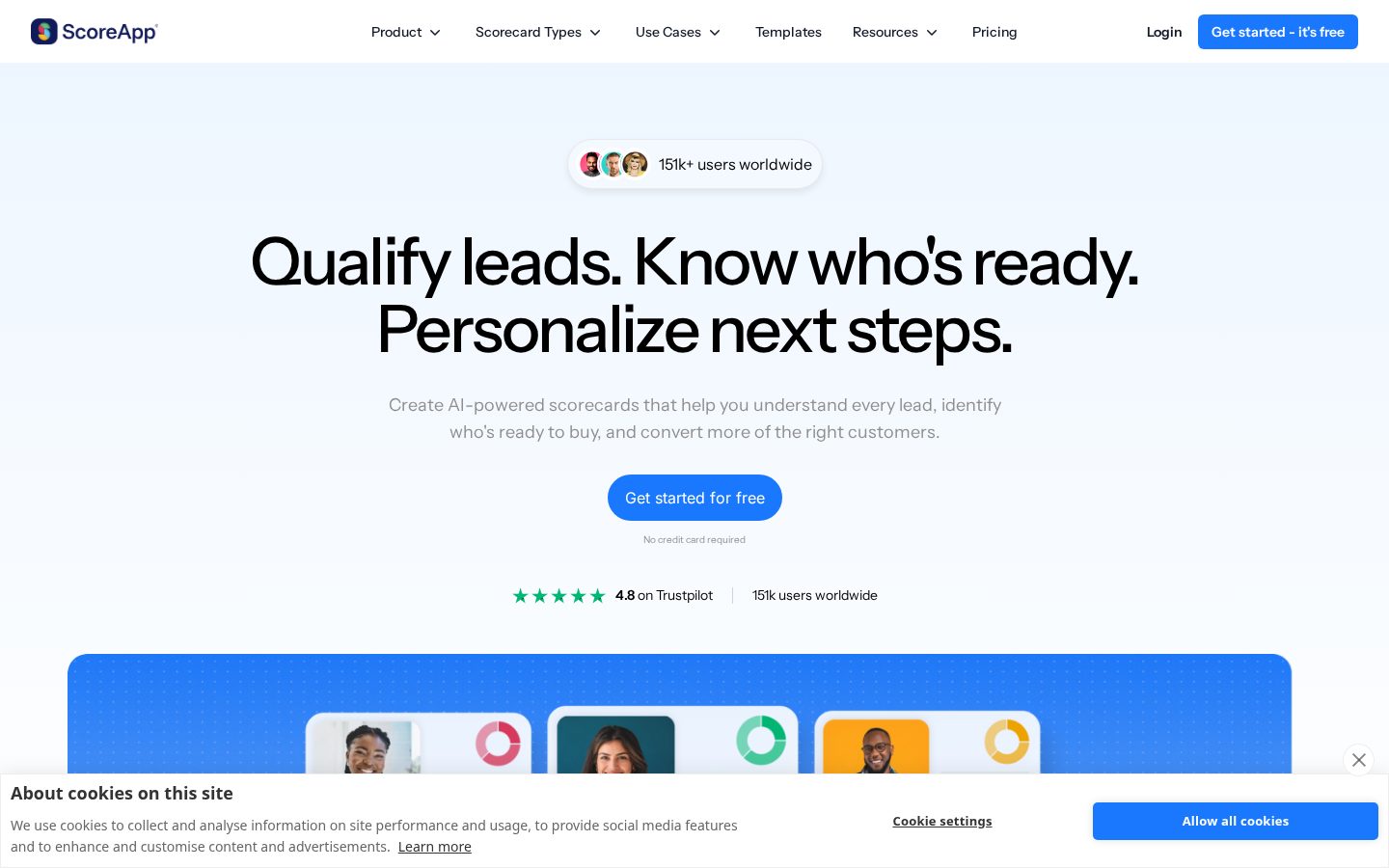 ScoreApp Homepage