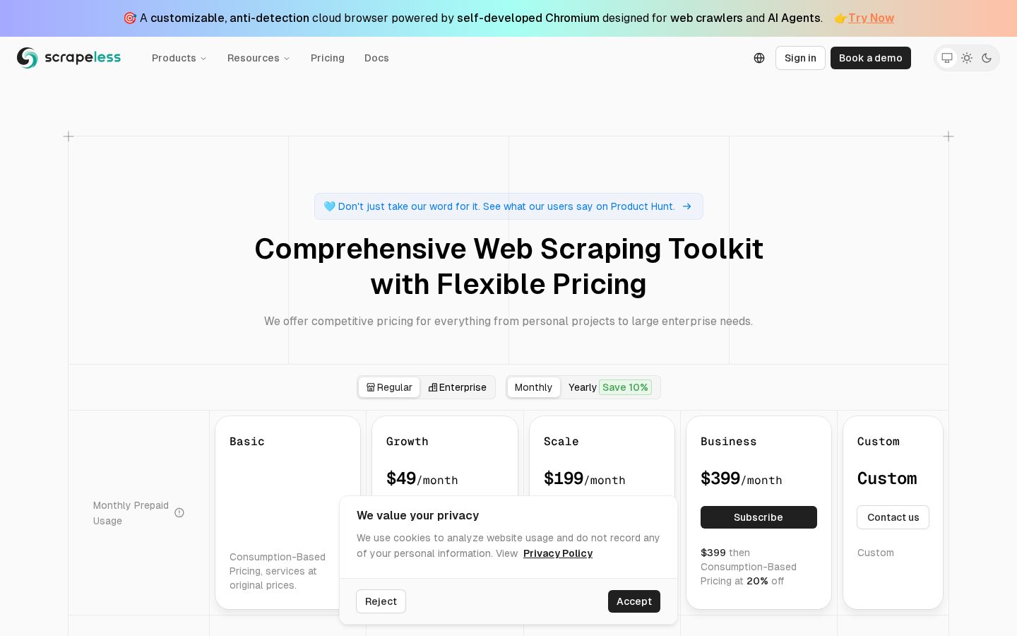 Scrapeless Pricing