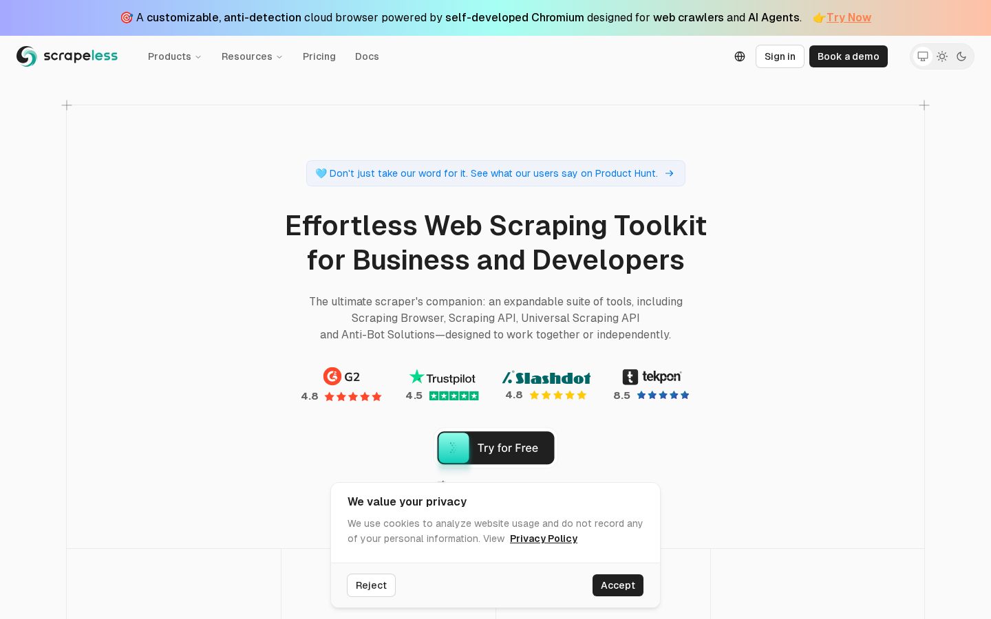 Scrapeless–Make.com Integrations Homepage