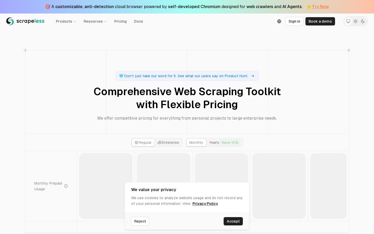 Scrapeless–Make.com Integrations Pricing