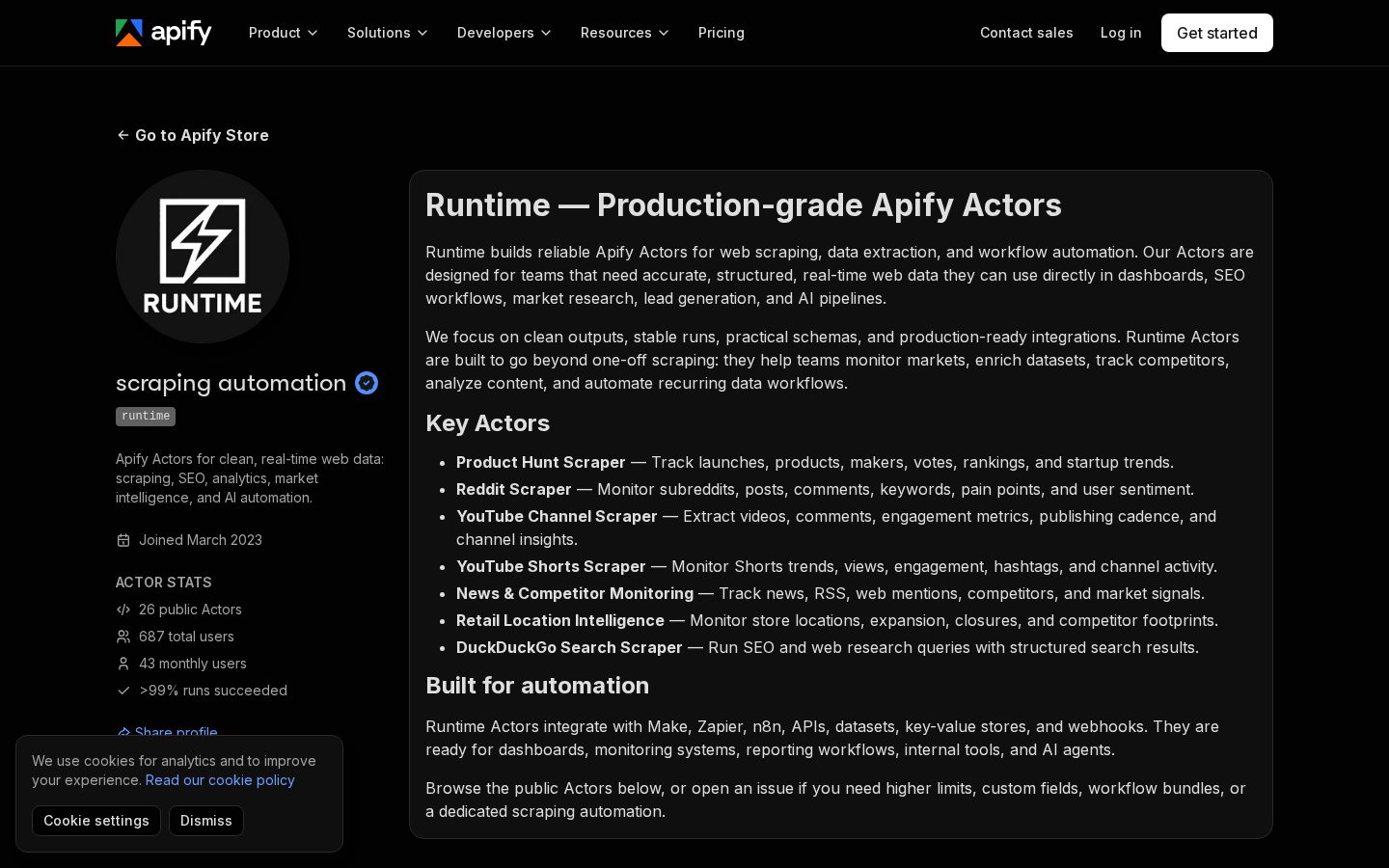 Scraping Automation Homepage