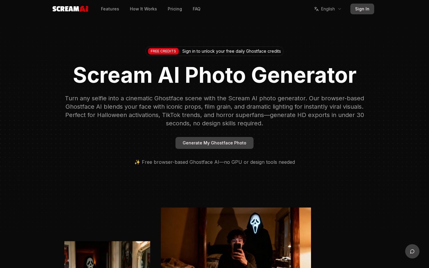 Scream AI Homepage