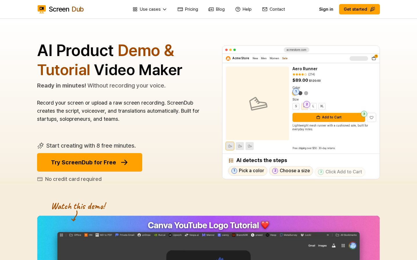 ScreenDub Homepage