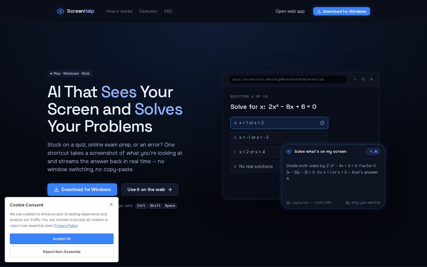 ScreenHelp Homepage