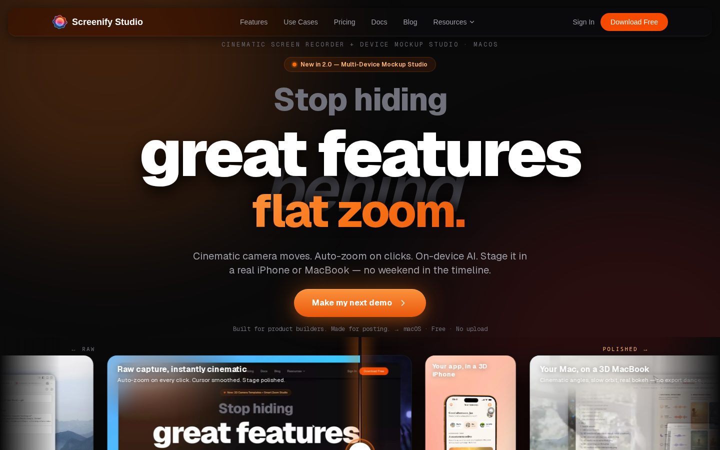 Screenify Studio Homepage