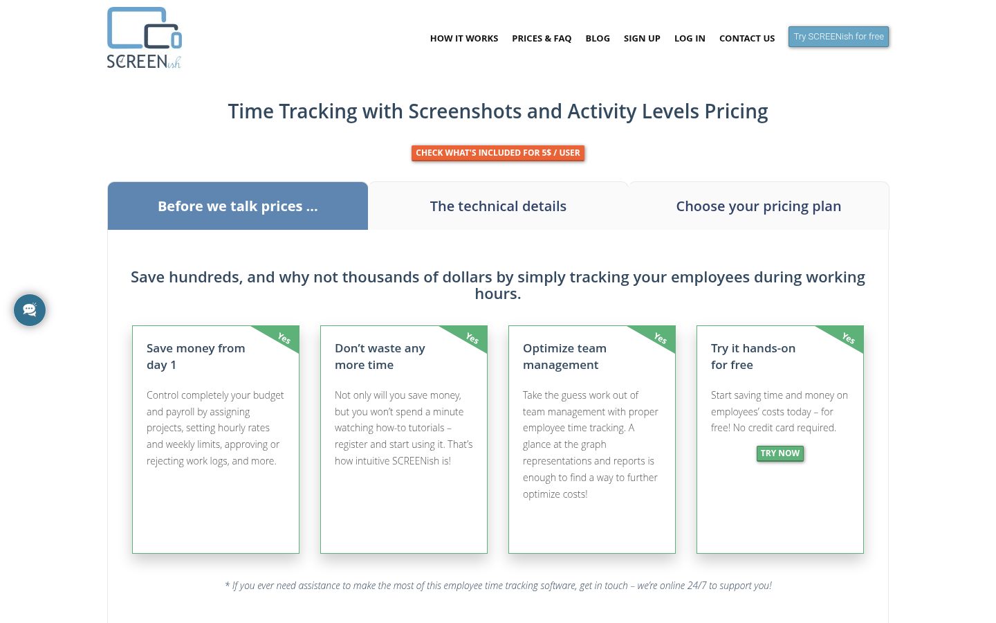 SCREENish Pricing