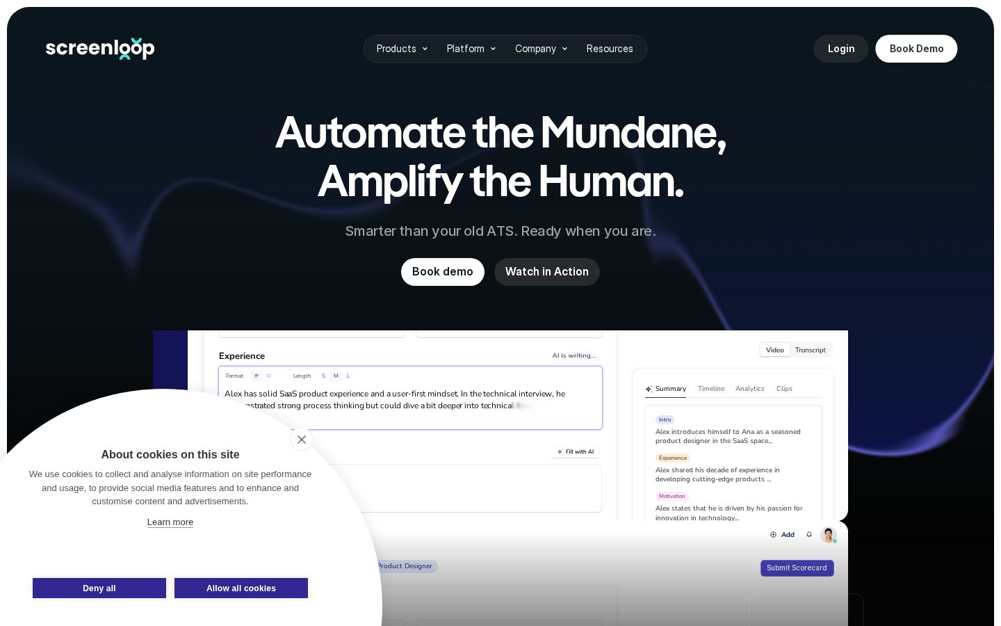 Screenloop Homepage