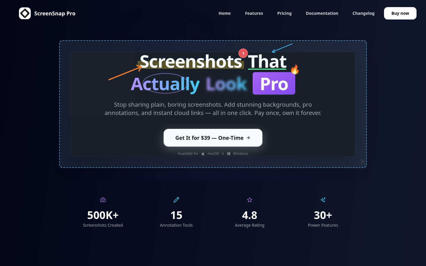 ScreenSnap Pro Homepage
