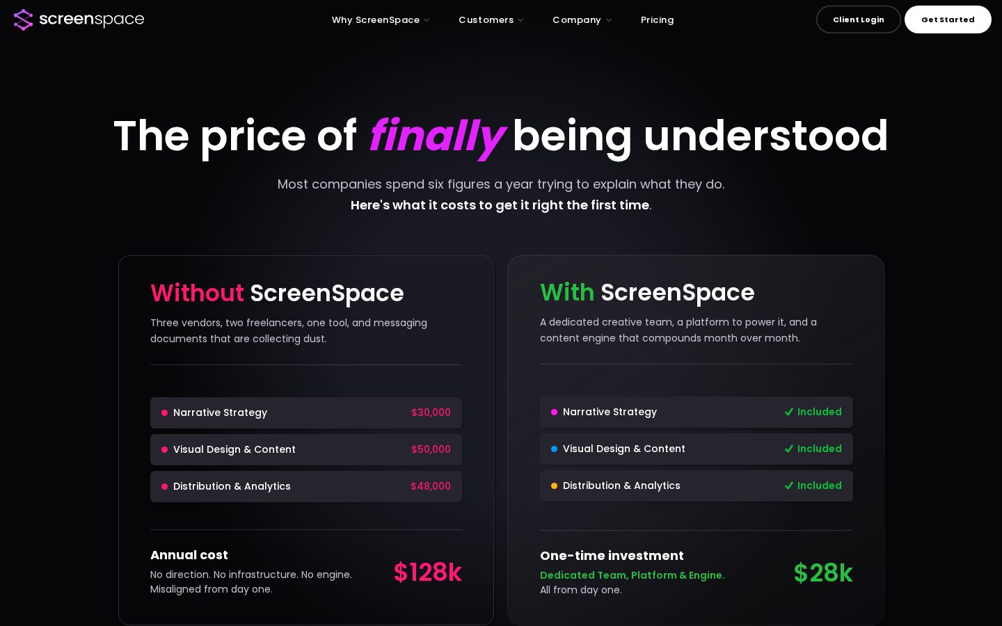 ScreenSpace Pricing